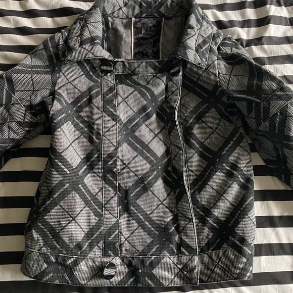 L.A.M.B. Gwen Stefani Plaid Motto Jacket - Picture 7 of 9